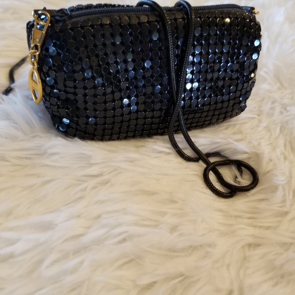Mini Black Evening Purse crossover-shoulder